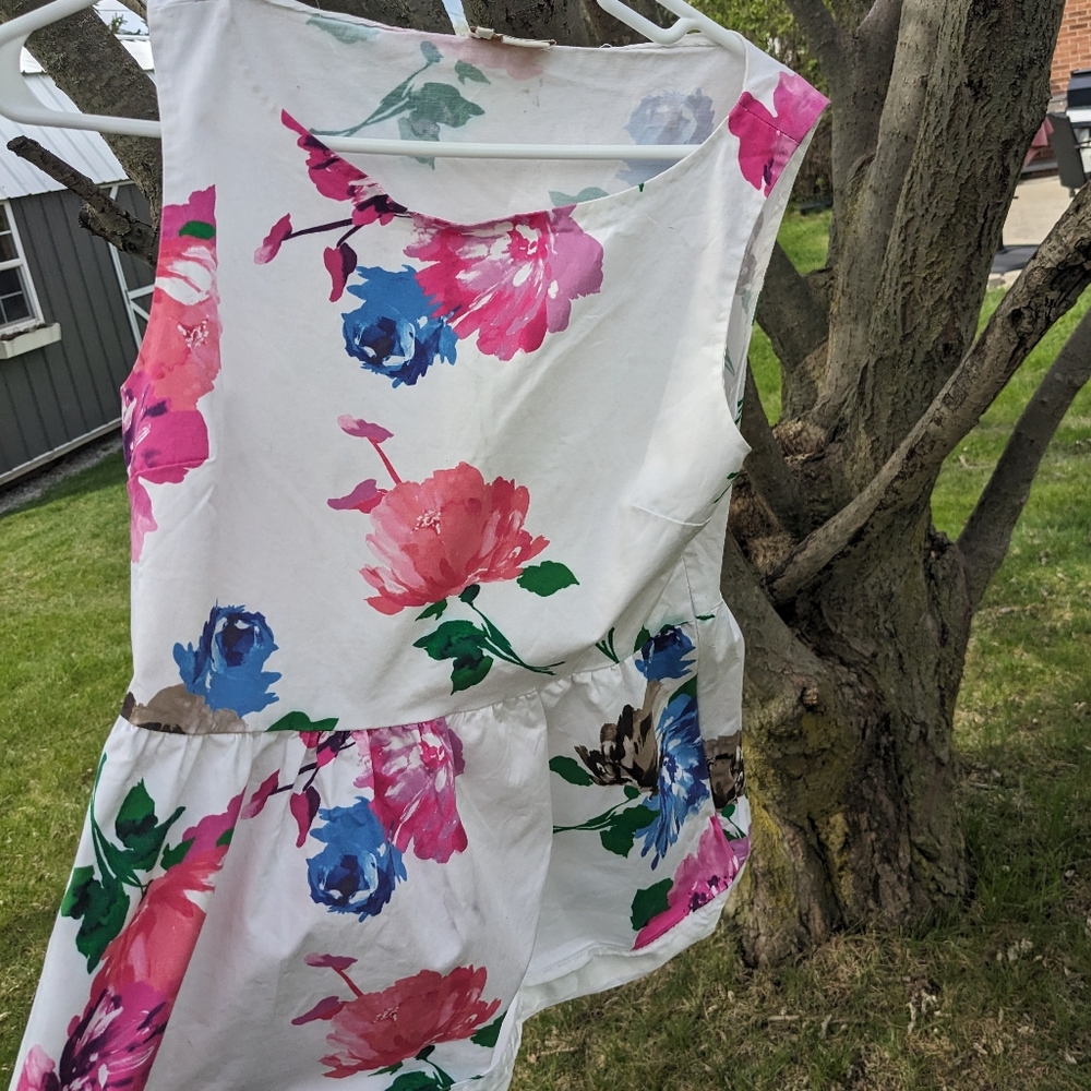 Late Spade In Blooms Peplum Top Size 6